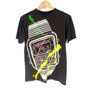 Vintage Y2K Five Crown‎ Crewneck T-Shirt Mens Size M Brown Retro Watch Graphic